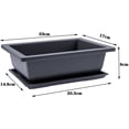 thumbnail image 3 of 12 Pcs Bonsai Training Pots with Humidity Trays,9 Inch Plastic Bonsai Plants Growing Planters Bonsai Tree Pots with Built-in Mesh for Garden Yard Nursery Room Decor Planter, 3 of 7