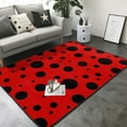 thumbnail image 3 of Area Rugs, Ladybug Pattern Washable Large Rugs for Living Room Bedroom Dining Room, Non-Slip Soft Fuzzy Indoor Rug Carpet Floor Mats for Entryway Premium Home Decor 80x58in, 3 of 7