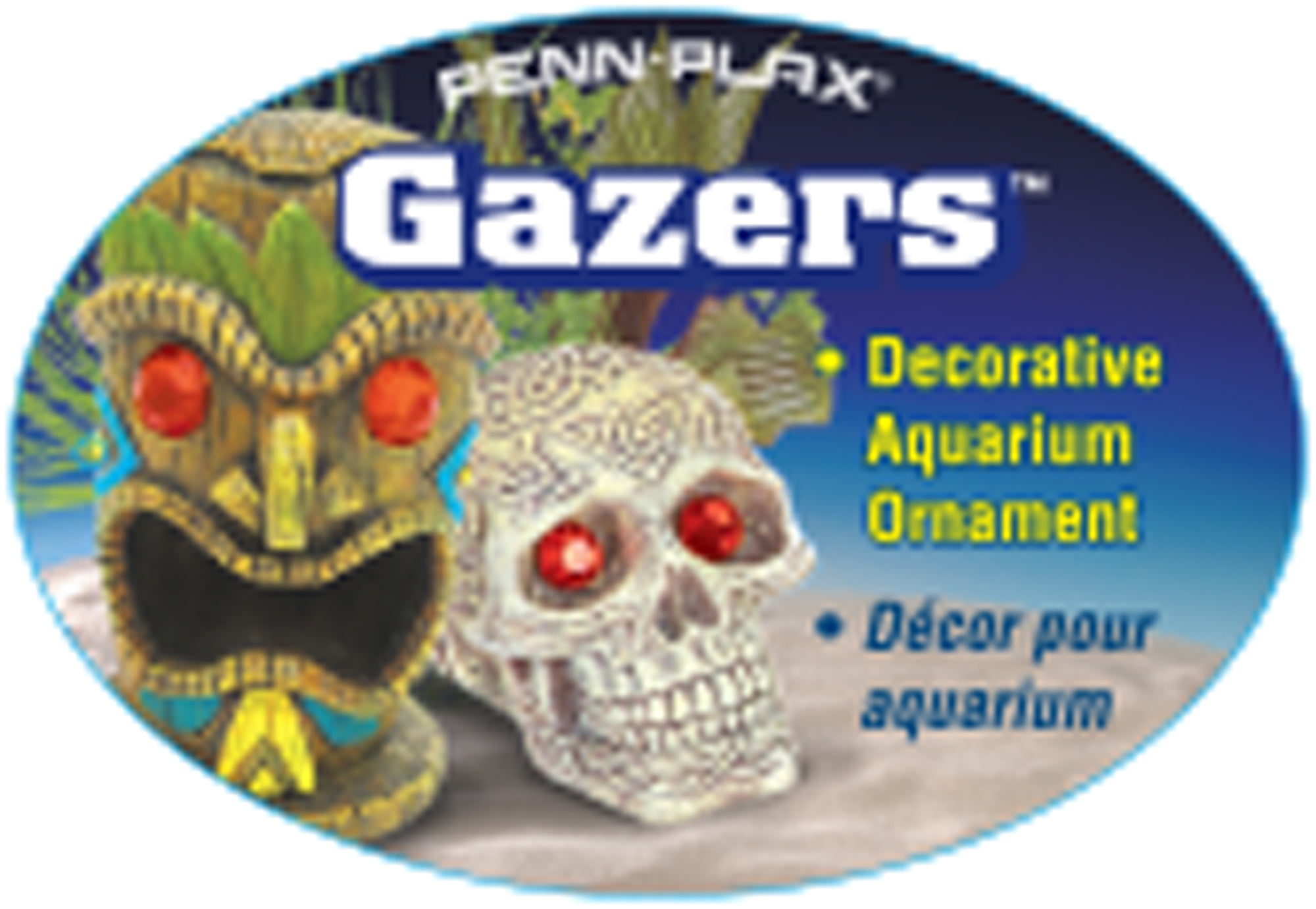 (4 pack) Penn-Plax Skull Gazers Aquarium Decor- Quality Resin for Terrarium and Fish Tanks - Mini - 1 count