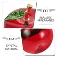 thumbnail image 2 of Crystal Apple Paperweight Car Interior Crystal Fruit Apple Decor for Christmas Gift, 2 of 11