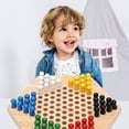 thumbnail image 4 of Wooden Chinese Checkers Family Game Set, 4 of 4