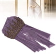 thumbnail image 2 of LHCER Turban Mode Unique Femme Rétractable Rétro Perlé Bandage Musulman Longue Foulard Chapeau, Châles pour Cheveux, Turban, 2 of 8