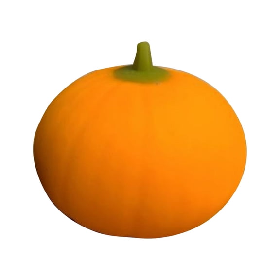 Halloween Pumpkin Squishy Toy with Slow Rising Squeeze Design, Single Piece, Orange and Green, for Office Desk and Kids Play, Relaxation Squeeze Toy