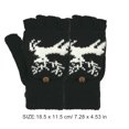 thumbnail image 2 of Sonducket 1 par de guantes con cubierta para el pulgar, mitones, protectores de dedos de diseño cuidadoso, ropa cómoda, suministros necesarios guantes y mitones leonado negro, 2 of 6