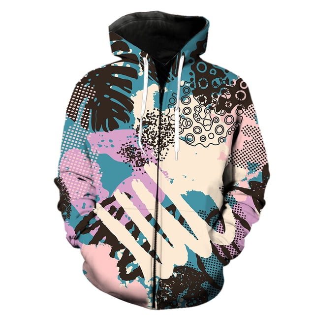 Sudadera con capucha y cremallera para hombre, unisex, con diseño de grafiti de arte abstracto, moda de primavera para adolescentes, gran oferta 2024, camisetas con estampado 3D de Harajuku y hip hop.