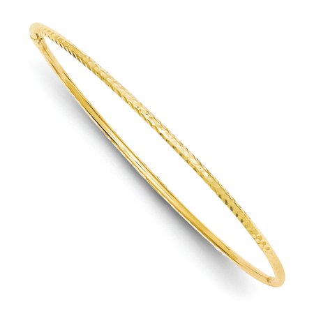 Prince Gold Bangles - 14k Yellow Gold 2mm D/C Tube Slip-on Bangle