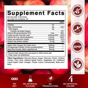 Vitamatic Apple Cider Vinegar Gummies - 1000mg per serving - 60 Vegan Gummies - ACV Gummies for Detox, Weight Loss Support, Energy Boost, Digestion & Gut Health