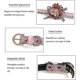 thumbnail image 3 of Paquete de 2 collares de flores para perros y gatos, pajarita, collar de gamuza rosa para cachorros, campana, collar ajustable de perlas para mascotas, Chihuahua York, 3 of 3