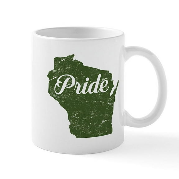 CafePress - Wisconsin Pride Mug - 11 oz Ceramic Mug - Novelty Coffee Tea Cup
