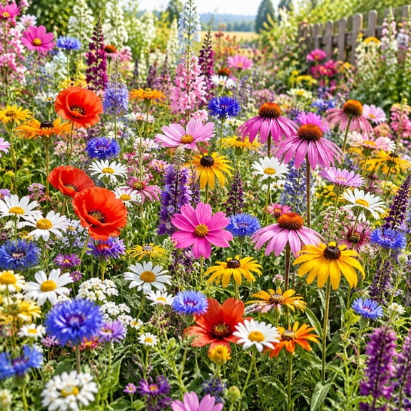500 Wildflower seeds-Low Maintenance-for Garden，Ideal-for Beds Borders Plant Pots & Planters