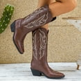 thumbnail image 5 of SACFOF Cowboy Boots for Women Cowgirl Mid Calf Western Boots Embroidered Chunky Heels Pointed Toe Pull On, Perfect for Partys, Country Music Festivals, Concerts, and More, 5 of 7