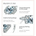 thumbnail image 3 of Moissanite Engagement Rings for Women 2ct D Color 925 Sterling silver Diamond Rings Wedding Anniversary Promise Rings Gifts for Her Wife with Certificate, 3 of 8