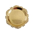 thumbnail image 2 of Coffee Table Tray – Round Decorative Metal Dessert Plate for Snacks, Cupcakes, Fruits, Cheese, Cookies, Teacup Holder, Jewelry Storage, Serving Tray for Home, Wedding, Parties, Living Room, A, 2 of 9