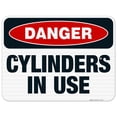 thumbnail image 1 of Danger Cylinders In Use Sign, OSHA Danger Sign, 18x24 Reflective Aluminum EGP, 1 of 1