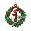 Spring hue Christmas Pendant Decor, Xmas Wreath Santa Claus/Chicken Owl Christmas Decoration