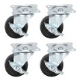 thumbnail image 1 of 4Pcs 2in Swivel Caster Rubber Shaftless Side Brake Wheel Replacement for Household Car Trolley, 1 of 5