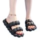 thumbnail image 1 of Sandalias de burbujas de masaje para mujeres y hombres, divertidas sandalias de doble tira con burbujas de lichi para adultos, para dormitorio, spa, gimnasio, playa (negro), 1 of 5