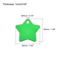 thumbnail image 2 of Uxcell Metal Five stars Tags Stamping,Green Blank Dog Tags for Pet Dog ID Tags,Pendant Decoration,Pack of 15, 2 of 6