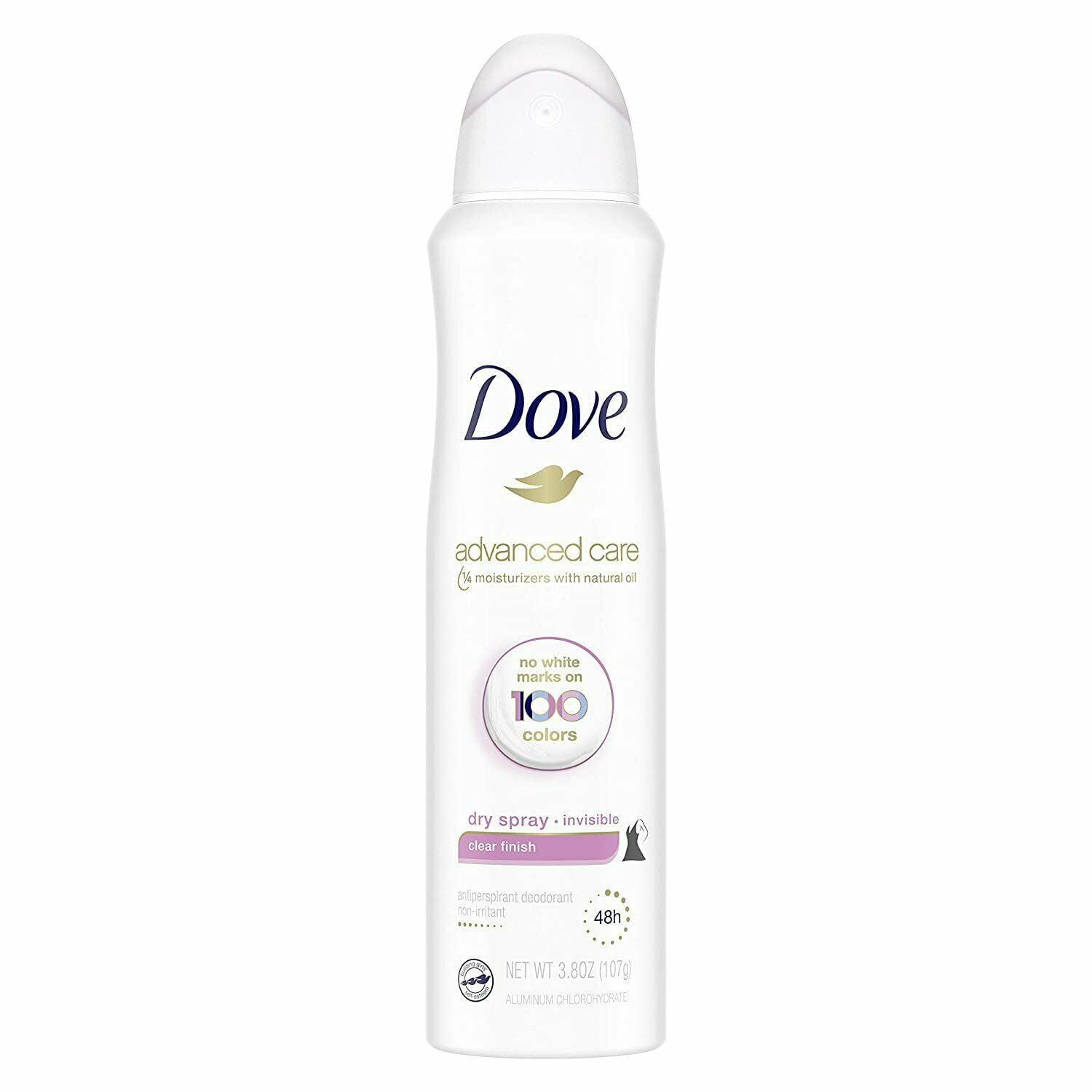 Dove Advanced Antiperspirant Dry Spray Invisible Clear Finish, 3.8 oz, 6 Pack
