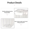 thumbnail image 3 of Clear Airtight Food Storage Container, 2.4L Bins With Lids, Multi-Compartment Grain Flour Holder, Kitchen Pantry Organizer, For Bulk Dry Goods, Snacks, Durable Plastic, Office Home Use $BS$3, 3 of 8