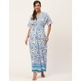 thumbnail image 3 of Moomaya Women's Printed Jumpsuit, V-Neck Sleeveless Wide Leg Loose Boho Style Jumpsuits, 3 of 9