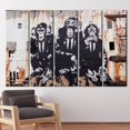 thumbnail image 5 of Street Artwork, Three Wise Monkey Artwork, Banksy Monkey Wall Art, Banksy Three Wise Monkeys, Wise Monkeys Wall Decor, Canvas Wall Decor - 3P-Gallery Wrapped, 5 of 9