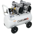 thumbnail image 3 of 2.5 HP Silent Air Compressor 13 Gallon, Oil-Free, Electric Shop Air Compressor Portable,Lightweight with Wheels, 70 dBA Noise Level, with Automatic Drain Valve,Light Gray, 3 of 28