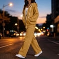 thumbnail image 6 of Chiccall Sweatsuits for Women 2 Piece Outfits Zip Up Hoodie Sweatshirt and Baggy Sweatpants Set Fall Long Sleeve Tracksuit, 6 of 9