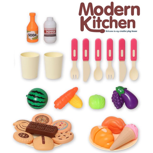 Kids Play Kitchen Accessories, Cooking Toys,Kids Kitchen Playset for