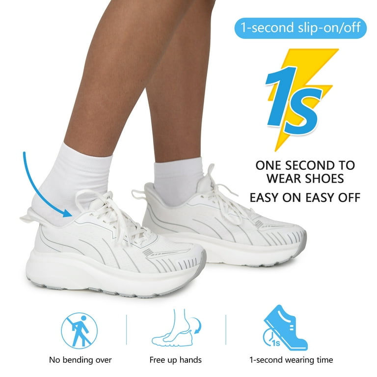 SUYSTEX Slip in Men Hands Free Wide Toe Box Shoes Slip on Arch