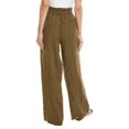 thumbnail image 2 of Michael Stars womens  Jules High-Rise Wide Leg Linen Pant, M, Green, 2 of 3