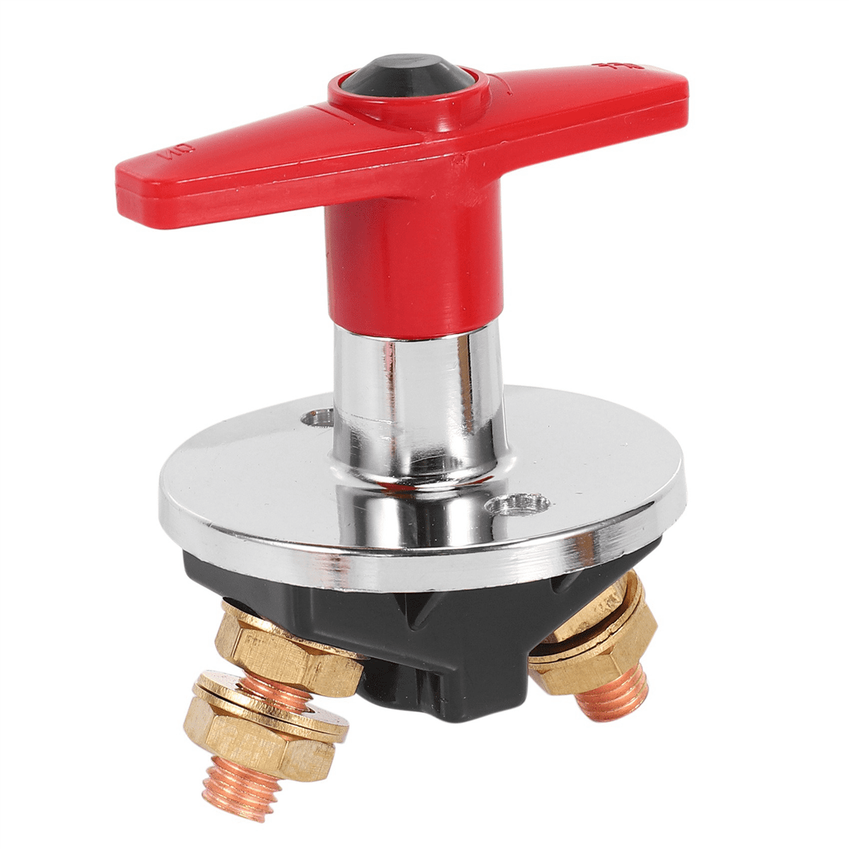 Battery Disconnect Cut Off Switch 500Amp Isolation Switch 12-60V Car Boat Truck Fixed Handle Key(Type F 2Pcs),2 x battery switch,red & black & silver
