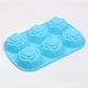 thumbnail image 2 of ZHAOCHENG Molde de flores de silicona de 6 cavidades, juego de 3 piezas antiadherentes de silicona de grado alimenticio, molde de rosa gigante para gelatina de chocolate, cubitos de hielo - rosas, 2 of 5