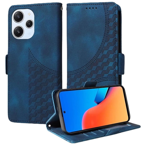 Funda GANGXUN para Xiaomi Poco M6 Pro 5G con diseño acolchado elegante, cuero PU, protección total y ajuste preciso