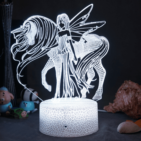 

3D Unicorn Night Lights 3D Optical Illusion LED Lamps with Remote Control & RGB Colors