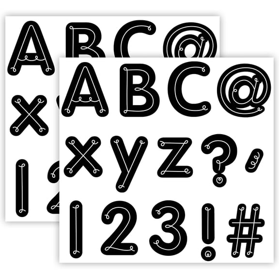 Creative Teaching Press Core Decor Loop-de-Loop Designer Letters, 206 Pieces Per Pack, 2 Packs