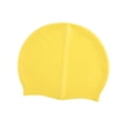 thumbnail image 4 of Gorro de natación de silicona Gorro de baño Gorros de baño Cómodos Protección para el cabello y los oídos Mantener Amarillo, 4 of 9