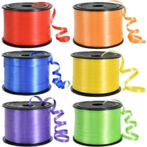 Rainbow Curling Ribbon-6 Assorted Colors Balloon Curling Ribbons Set for DIY Decor, Gift Wrapping, Ribbons and Bows