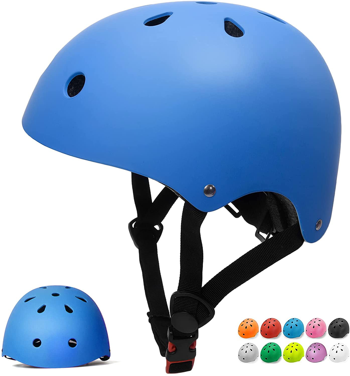 Cowboys Kids Girls Toddlers Boys Bike Cycle Scoot Helmet Blue 48-54cm Adjustable 