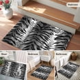 thumbnail image 5 of Area Rug 2 x 3 Ft, Leopard Stripes Indoor Accent Bathroom Rugs for Kitchen/Laundry Room, Vintage Black White Animals Texture Washable Non-Slip Runner Floor Mat for Entryway, Living Room, 5 of 7