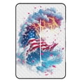 thumbnail image 3 of American Flag Stormy Wave Art Outdoor Picnic Blanket, Foldable Waterproof Beach Mat, Portable Beach Blanket for Beach Camping, Hiking, Family Concerts, 3 of 8
