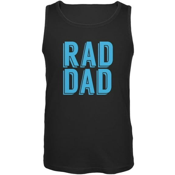 Fathers Day - Rad Dad Black Adult Tank Top