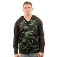 thumbnail image 2 of Burnside B8660 Men's Performance Full Zip Raglan Hoodie-Green Camo/Black-3XL, 2 of 2