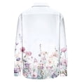 thumbnail image 5 of Plus Size Women's Long Sleeve Button Down Shirt with V-Neck and Loose Fit for Casual Comfort, 5 of 6