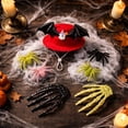 thumbnail image 4 of 23 Inch Porch Goose Halloween Outfit, Red Bat Wings Hat Festive Dress Up Costume for Goose Figurine, Porch Courtyard Decor (D), 4 of 6