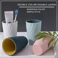 thumbnail image 2 of Pack Unbreakable, Soft And Durable Bathroom Tumbler, Bathroom Toothbrush Tumbler (white And Pink), 2 of 5