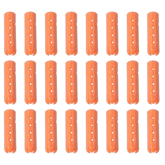 Uxcell 24Pcs Puntas de Cordones, Aglets de Aleación de 23mm para Reemplazo de Cuerdas de Zapatos, Naranja Brillante