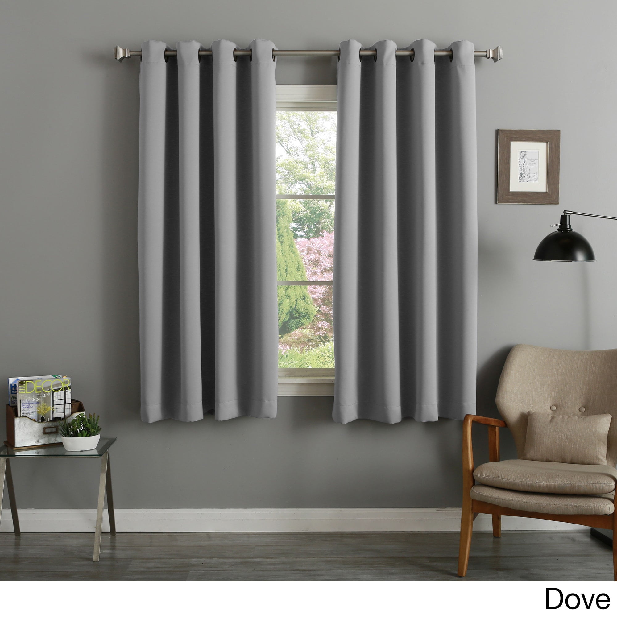 Aurora Home 54 Inch Thermal Insulated Blackout Curtain Panel Pair - 52 X 54