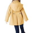 thumbnail image 2 of Children Fashion Autumn Winter Jacket Kids Girls Hooded Buttons Coat, 2 of 2