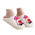 thumbnail image 3 of Christmas Slippers House Shoes for Women Fluffy Soft Cozy Bedroom Cartoon Plush Cute Slippers for Indoor Outdoor Use, 3 of 7